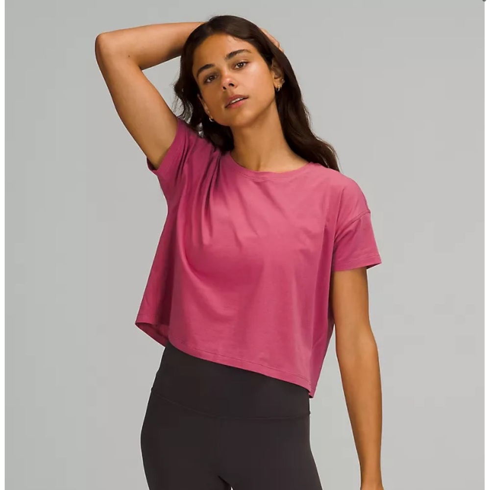 Lululemon Cates Tshirt Pink Lychee